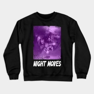 Stylish Shadows Night Movie Tees, Dive into the Mystery of the 1970s Detective Genre in Fashion Crewneck Sweatshirt